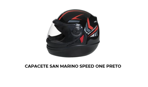 Capacete San Marino Speed One Preto - Imagem 2