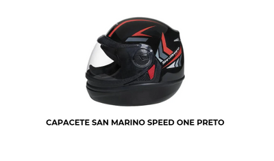 Capacete San Marino Speed One Preto - Imagem 2