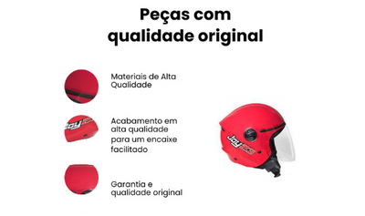 Capacete Joy23 Open Face Vermelho - Imagem 4