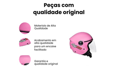 Capacete Joy23 Open Face Rosa - Imagem 4