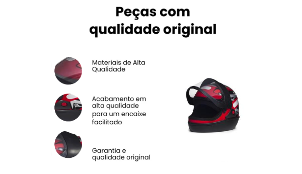 Capacete San Marino Grafic II Vermelho - Imagem 4