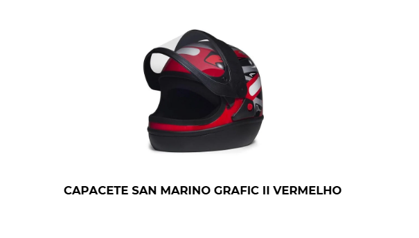 Capacete San Marino Grafic II Vermelho - Imagem 2