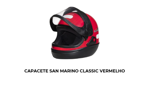 Capacete San Marino Vermelho - Imagem 2