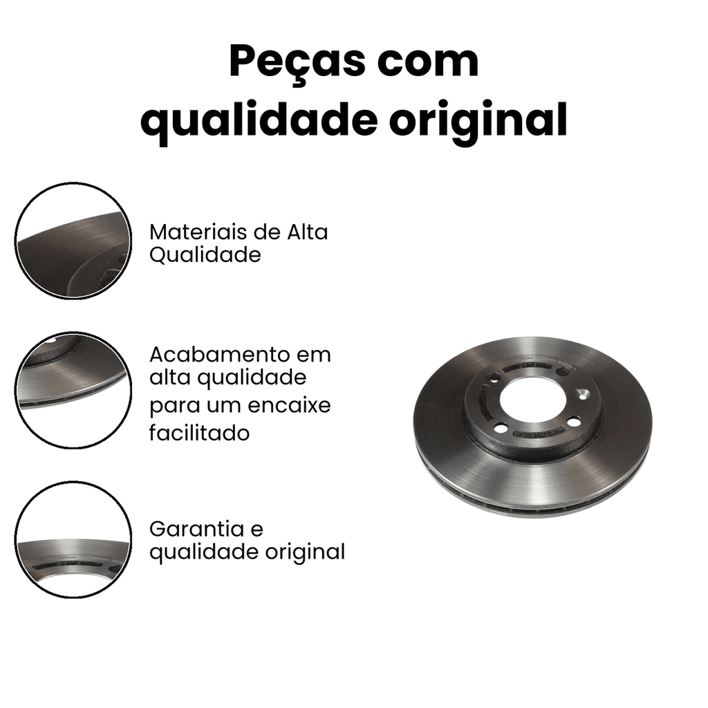 Disco de Freio Dianteiro Ventilado Saveiro - Imagem 3