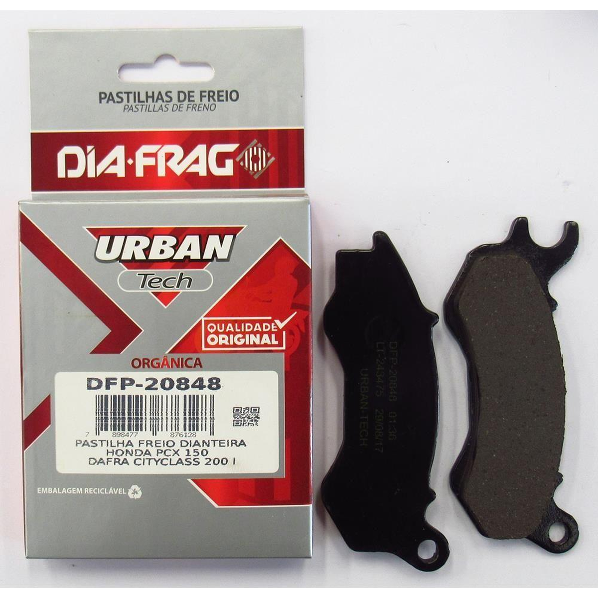 Pastilha Freio Dianteira PCX 150 2013-2018 - Diafrag