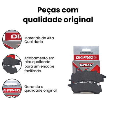 Pastilha Freio Dianteiro BROS160/NXR190/PCX150 - DIA-FRAG - Imagem 3