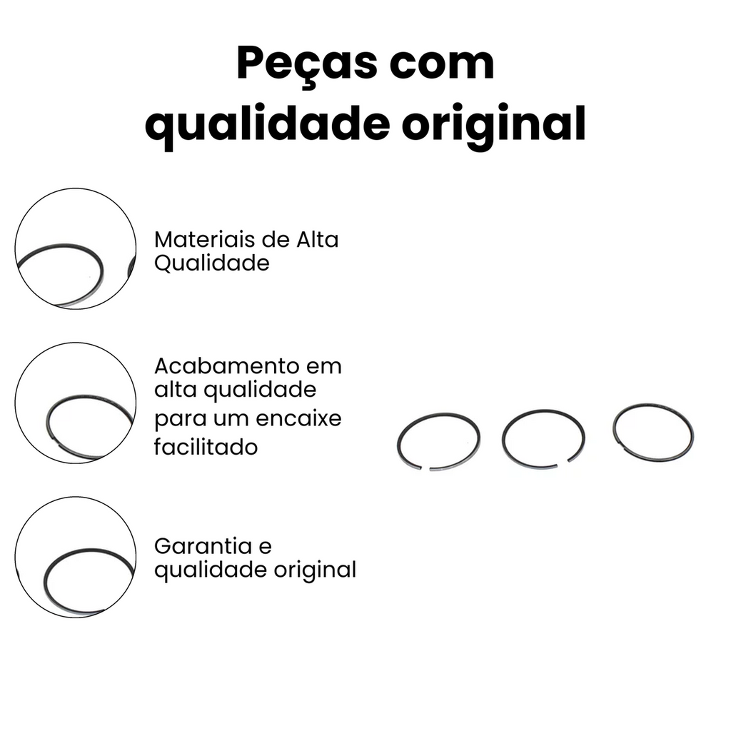 Anel de Segmento Motores OM 924 / 926 Mercedes Volare - Imagem 3