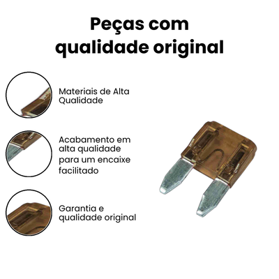 Fusível Mini-lâmina Marrom - Ônibus Automóveis - Imagem 3