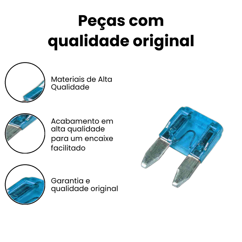 Fusível Mini-lâmina Azul DNI - Automoveis Onibus - Imagem 3