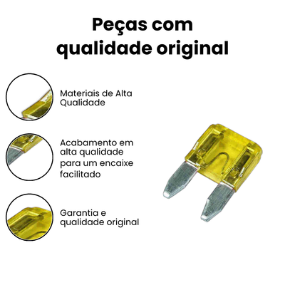 Fusível Mini-lâmina Amarelo DNI - Maquinas Caminhoes - Imagem 3