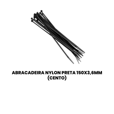 Abraçadeira Nylon Preta 150x3,6mm (100 Unid) - Automoveis - Imagem 2