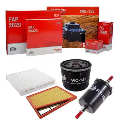 Kit Filtro Fiat Argo Cronos Mobi Pulse Strada Uno 1.0 1.3 WEGA