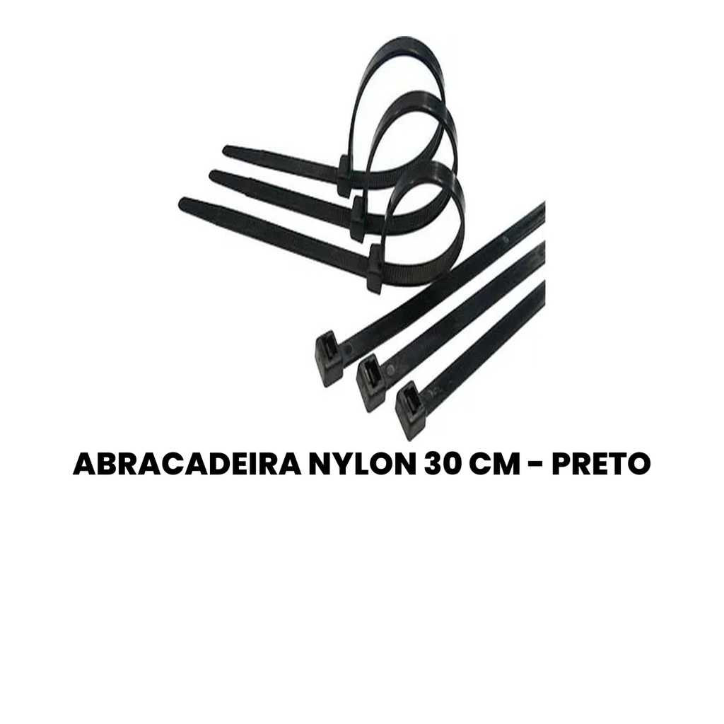 Abraçadeira Nylon 30cm - Preto - Caminhões e Ônibus - Imagem 2