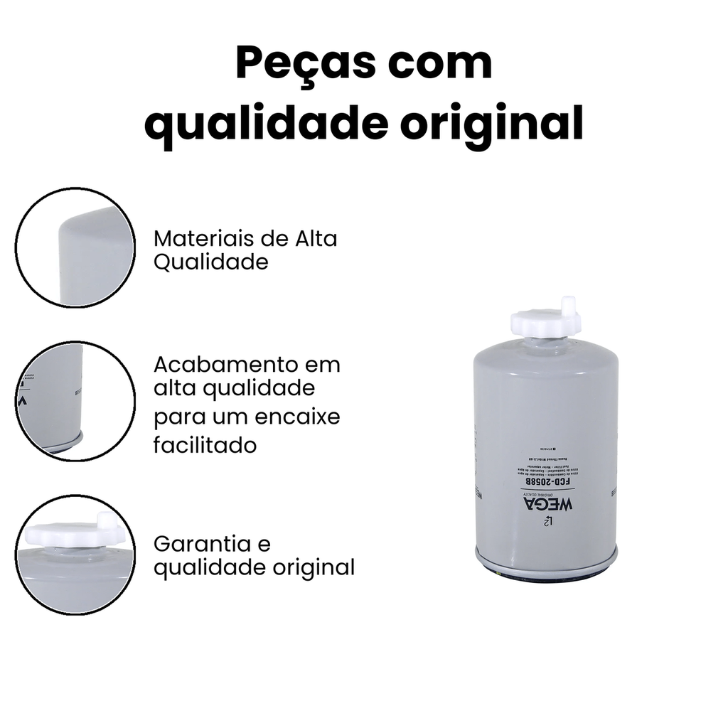 Filtro de Combustível WEGA FCD-2058B - D-6000 EUROTRAKKER - Imagem 3