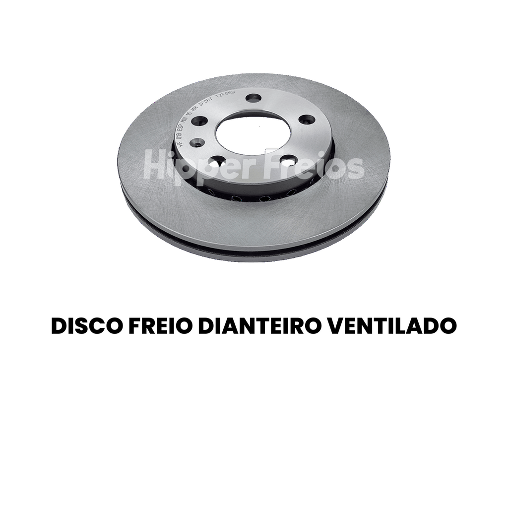 Par Disco Freio Diant Ventilado VW CrossFox SpaceFox Fox Polo 20 - Imagem 2