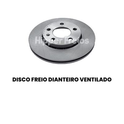 Par Disco Freio Diant Ventilado VW CrossFox SpaceFox Fox Polo 20 - Imagem 2