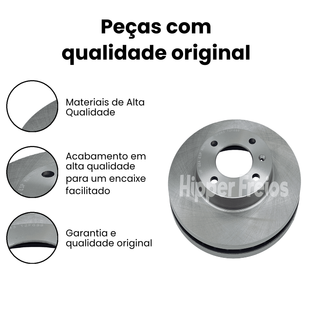 Disco de Freio Dianteiro Ventilado Volkswagen Saveiro - Imagem 3