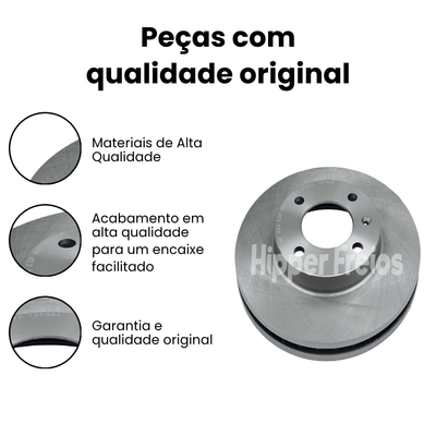Disco de Freio Dianteiro Ventilado Volkswagen Saveiro - Imagem 3