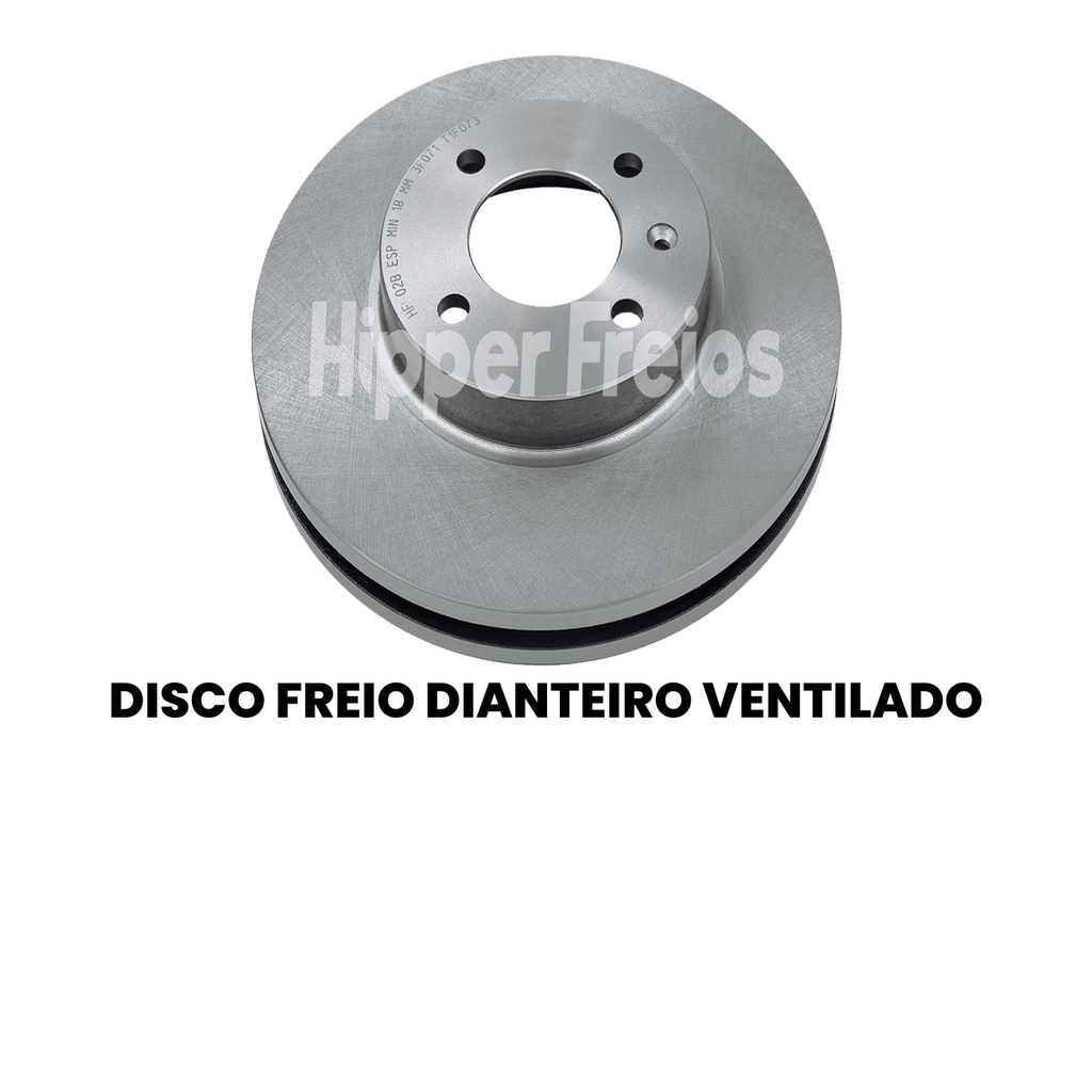 Par Disco Freio Diant. Ventilado Volkswagen Royale Ghia GL Versa - Imagem 2