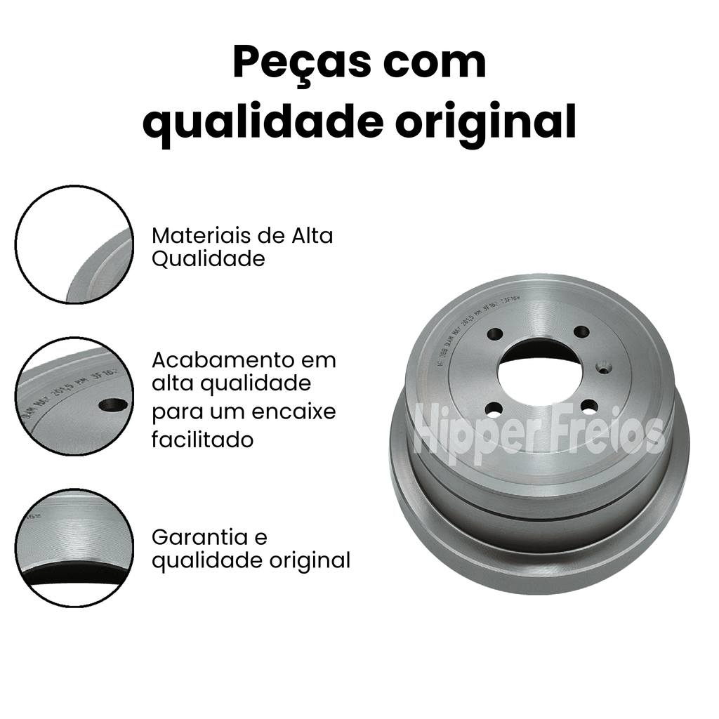 Tambor de Freio Traseira VW Seat UP! Voyage HF08B - Imagem 3