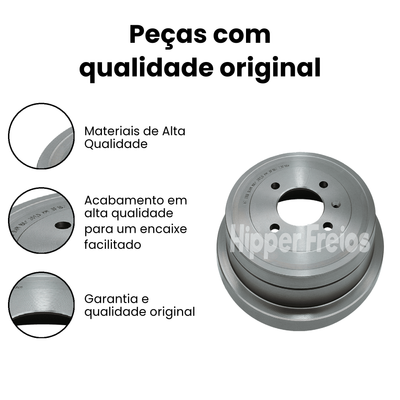 Tambor de Freio Traseira VW Seat UP! Voyage HF08B - Imagem 3