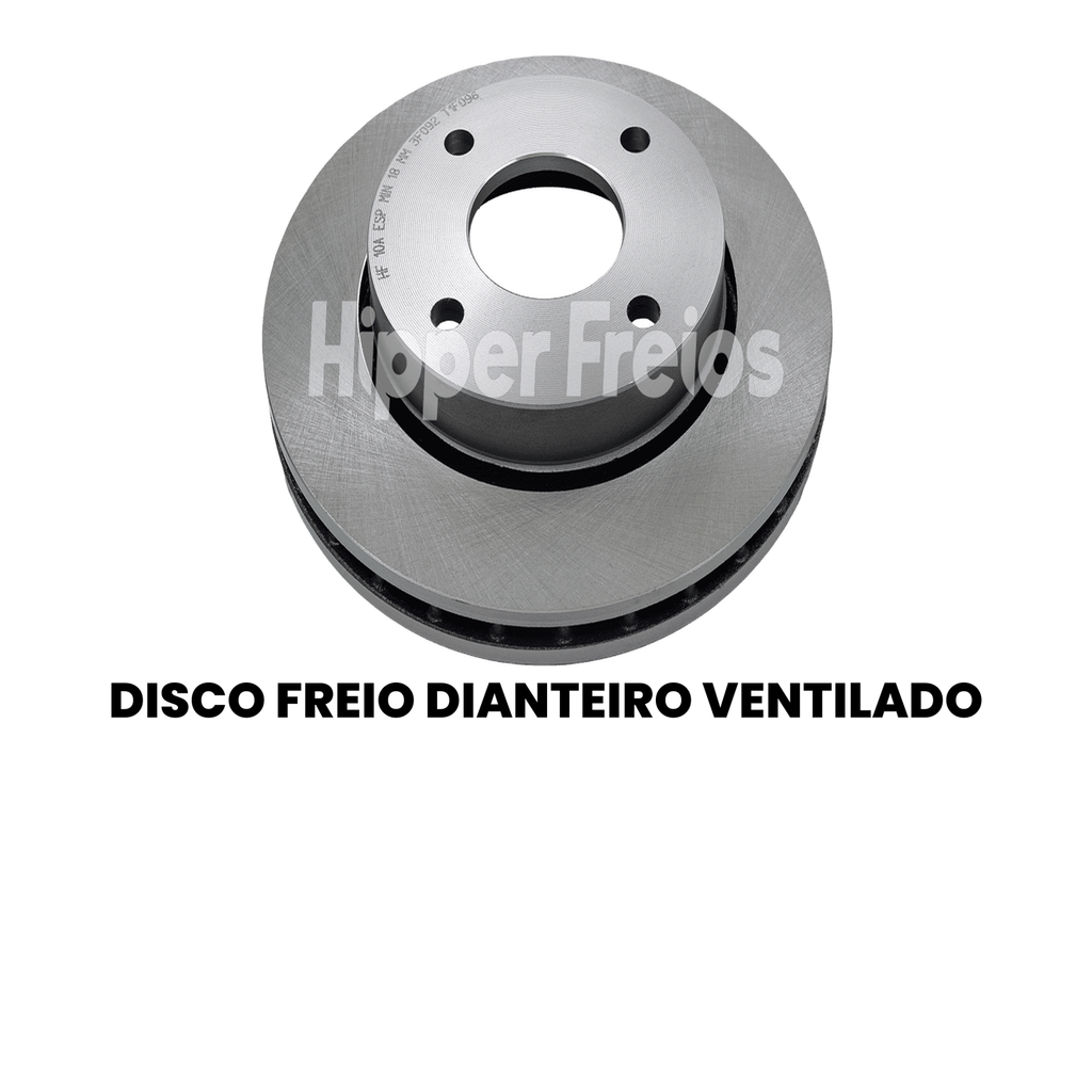 Par Disco Freio Diant. Ventilado Ford Courier Escort Fiesta Vero - Imagem 2