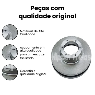 Par Disco Freio Diant Ventilado VW Del Rey Belina Ghia Pampa 198 - Imagem 3