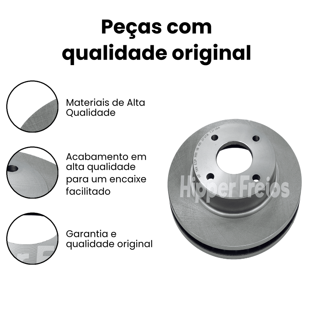 Par Disco Freio Diant Ventilado Ford Fiesta 1.0 1.3 1.6 Ka 1.6 1 - Imagem 3
