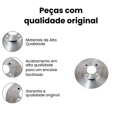 Par Disco Freio Diant Sólido Ford Courier 1995-2014 Fiesta 1996- - Imagem 3