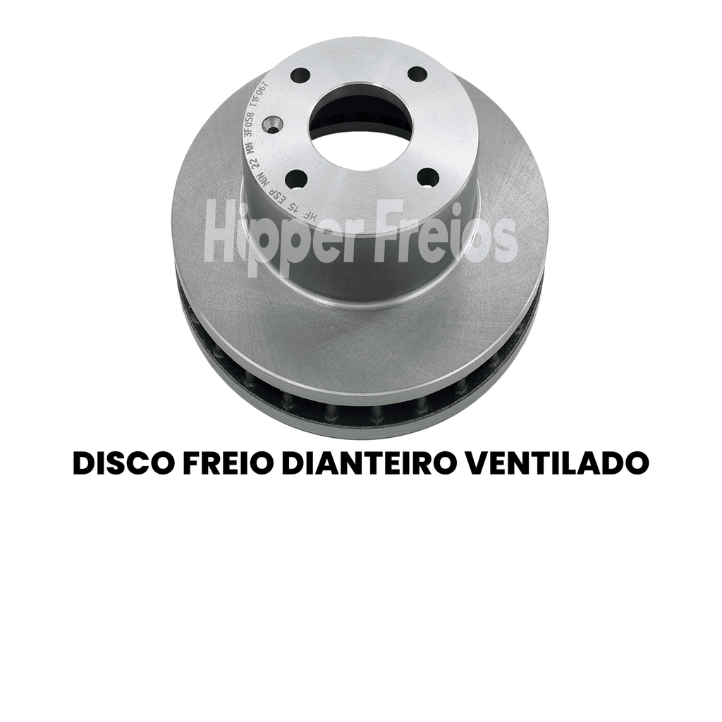 Par Disco Freio Diant Ventilado Ford Escort Hobby 1.0 1.6 93-96 - Imagem 2