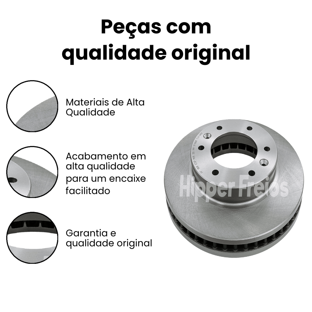 Disco Freio Diant. Ventilado Ford Ranger 1993 a 2023 2.5 2.8 - Imagem 3