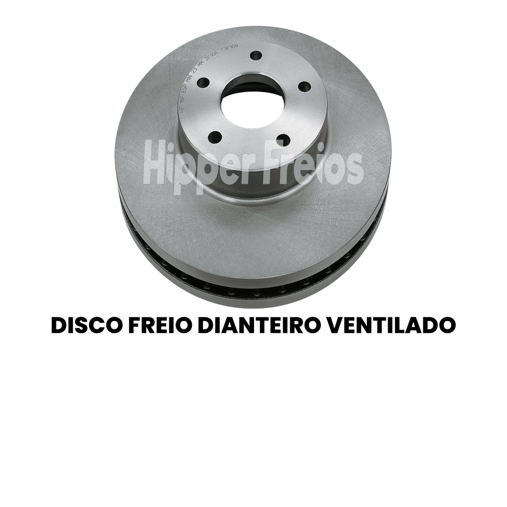 Par Disco Freio Diant. Ventilado Ford Focus 1.6 2.0 16V Flex 200 - Imagem 2