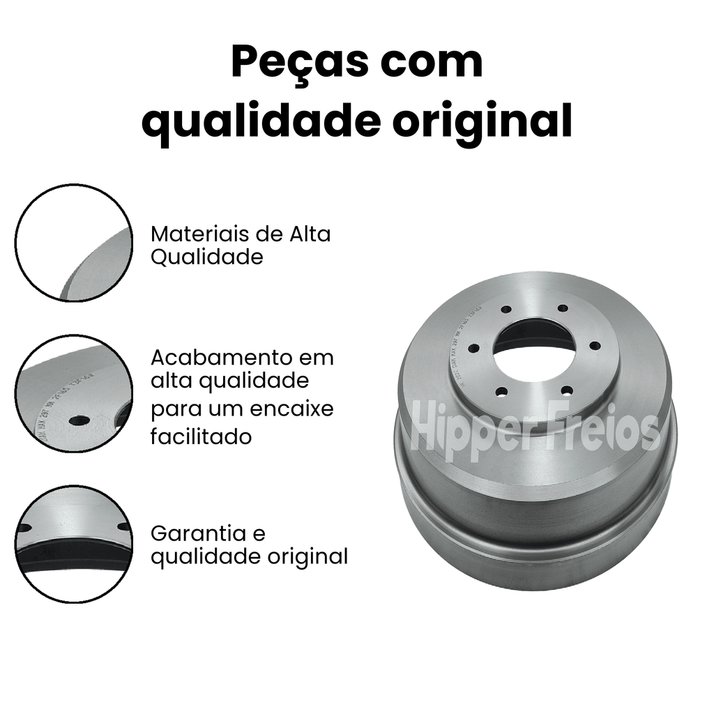 Tambor Freio Tras Mitsubishi L200 Triton 2013-2018 Pajero Da - Imagem 3