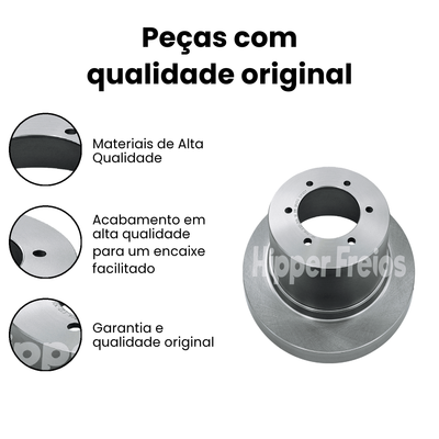 Disco Freio Tras Sólido Mitsubishi Pajero 3.2 4x4 Diesel 200 - Imagem 3