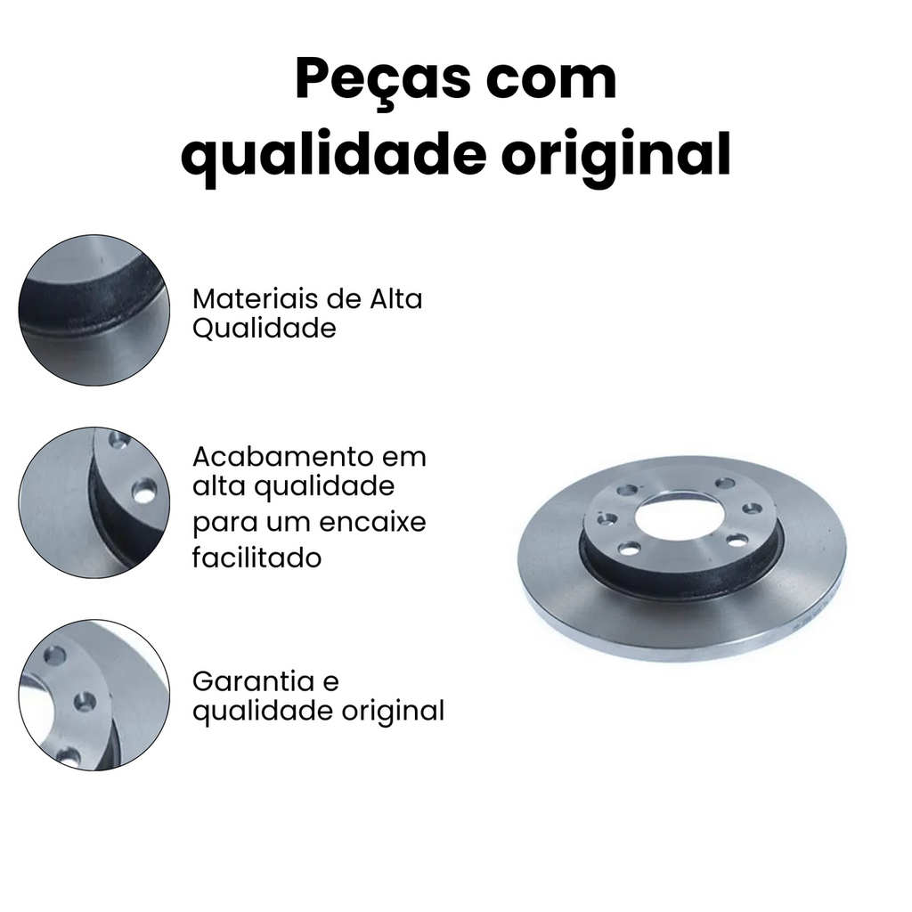 DISCO DE FREIO DIANTEIRO SÓLIDO PEUGEOT HF298 - Imagem 3