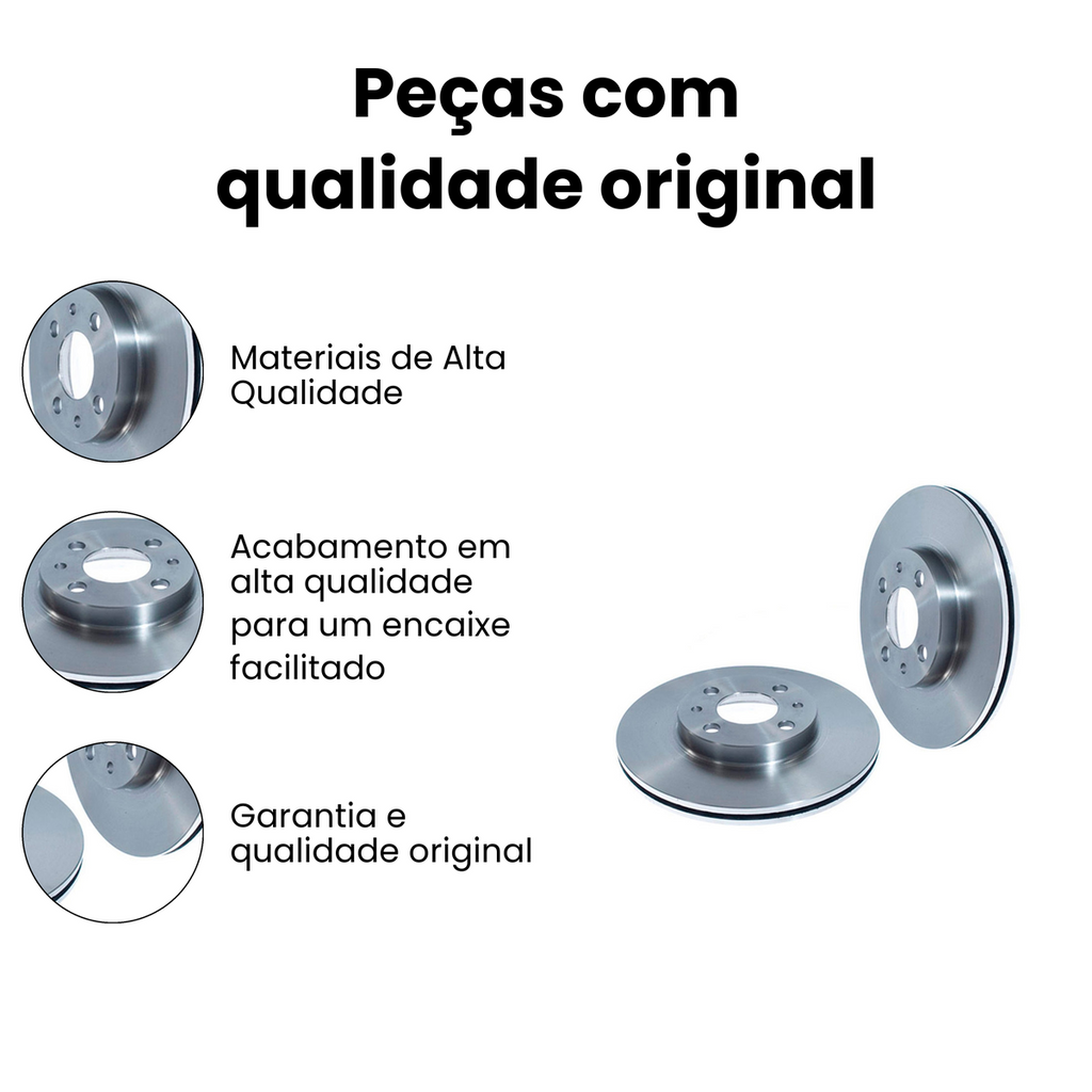 Disco Freio Dianteiro Ventilado Compatível com Strada 1998-2 - Imagem 3