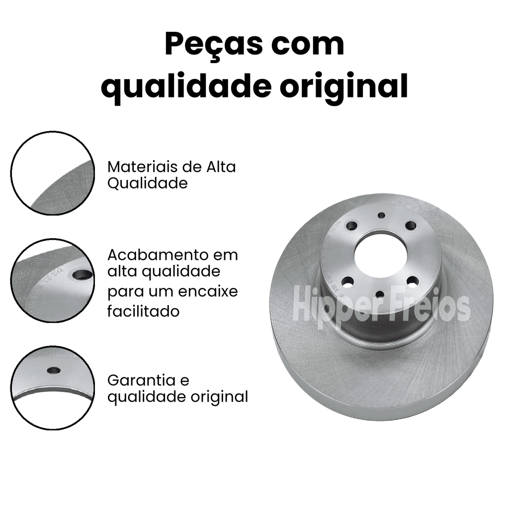 DISCO FREIO DIANTEIRO SÓLIDO FIAT HF31B - Imagem 3