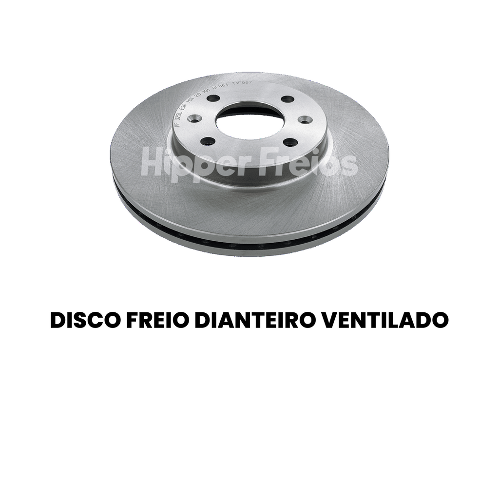 Par Disco Freio Diant Ventilado Hyundai HB20 HB20S 2013 a 2024 - Imagem 2