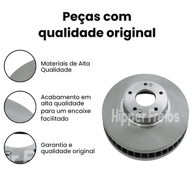 Par Disco Freio Diant Ventilado Hyundai Creta 2017 a 2024 - Imagem 3