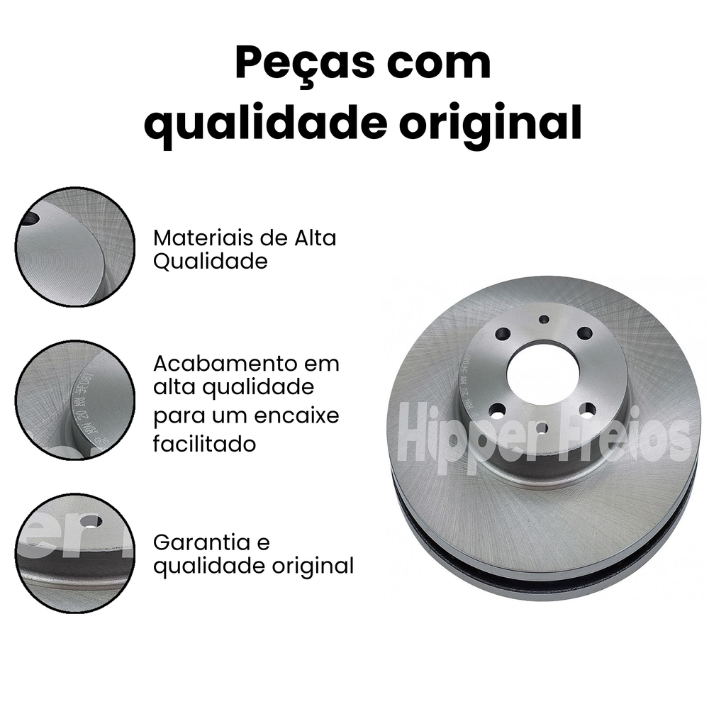 Par Disco Freio Diant. Ventilado Fiat Argo Cronos Toro Fiorino U - Imagem 3