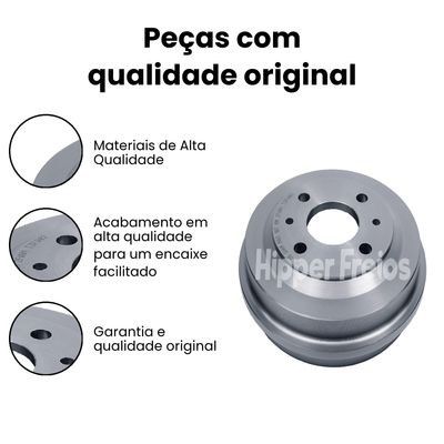 Tambor de Freio Traseiro Siena Palio 1985-2021 - Imagem 3