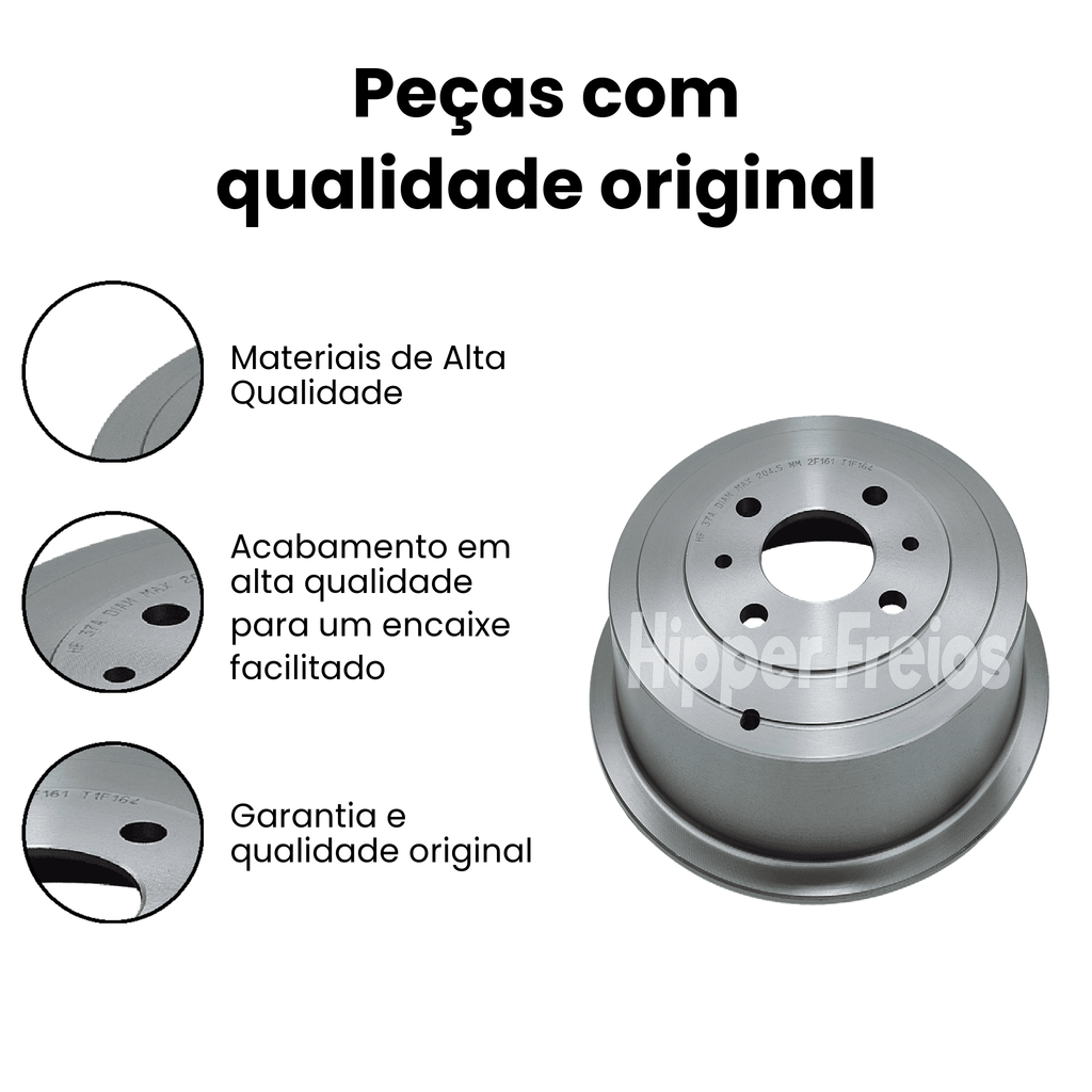 Par Tambor Freio Tras Fiat Argo Cronos Punto Palio Uno 2018 a 20 - Imagem 3