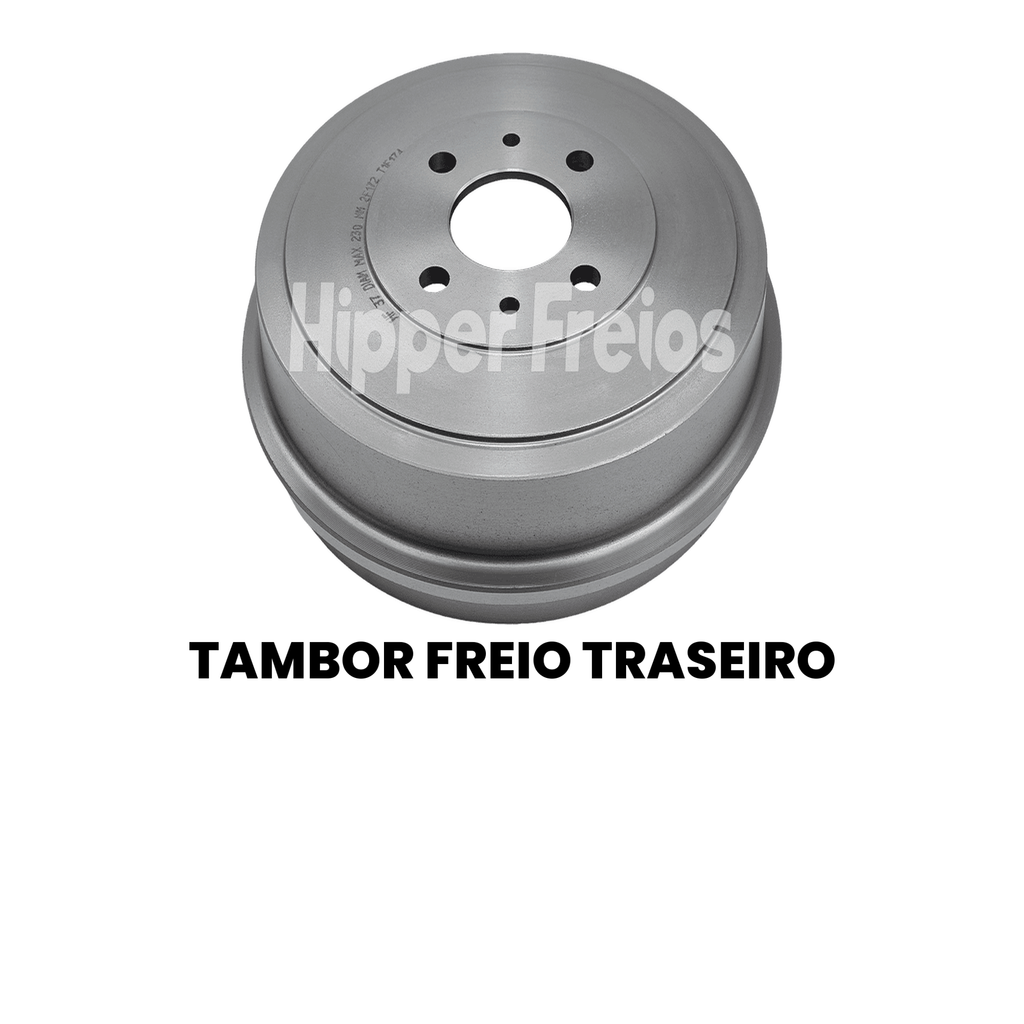 Par Tambor Freio Tras Fiat Brava ELX HGT SX Doblo Fiorino Idea M - Imagem 2