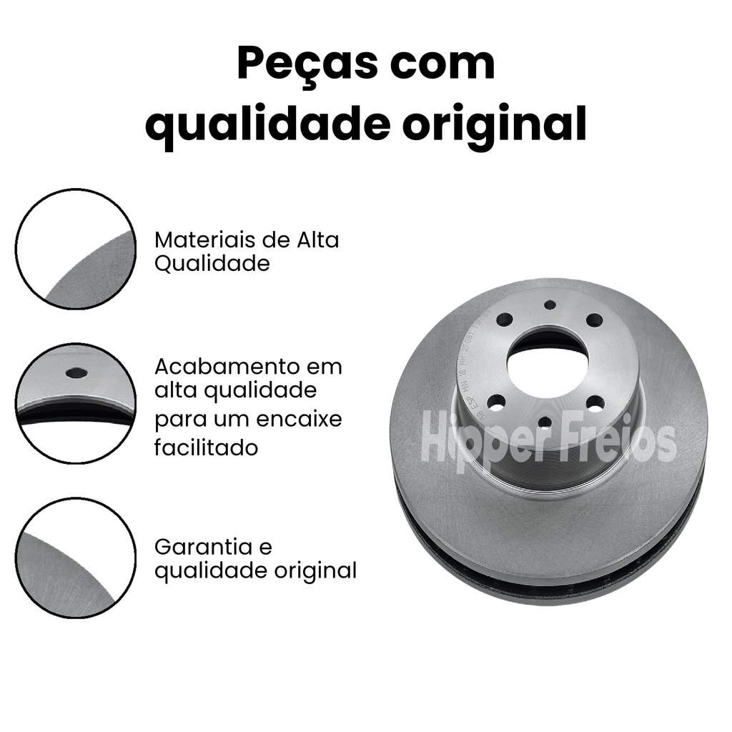 Disco Freio Dianteiro Ventilado Fiat Uno Siena - Imagem 3