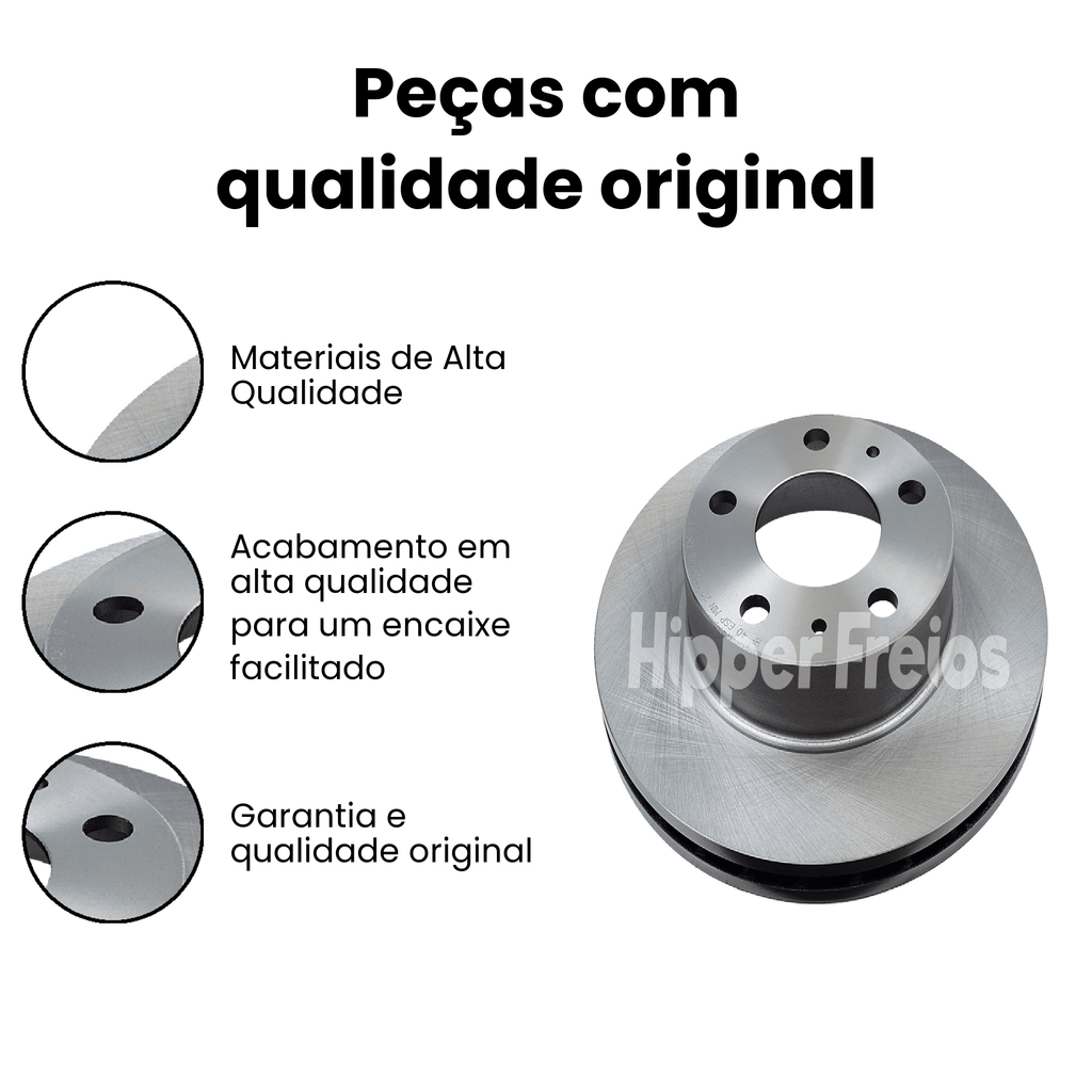 Par Disco Freio Diant Ventilado Fiat Ducato 2.2 2.3 2.8 Diesel 1 - Imagem 3