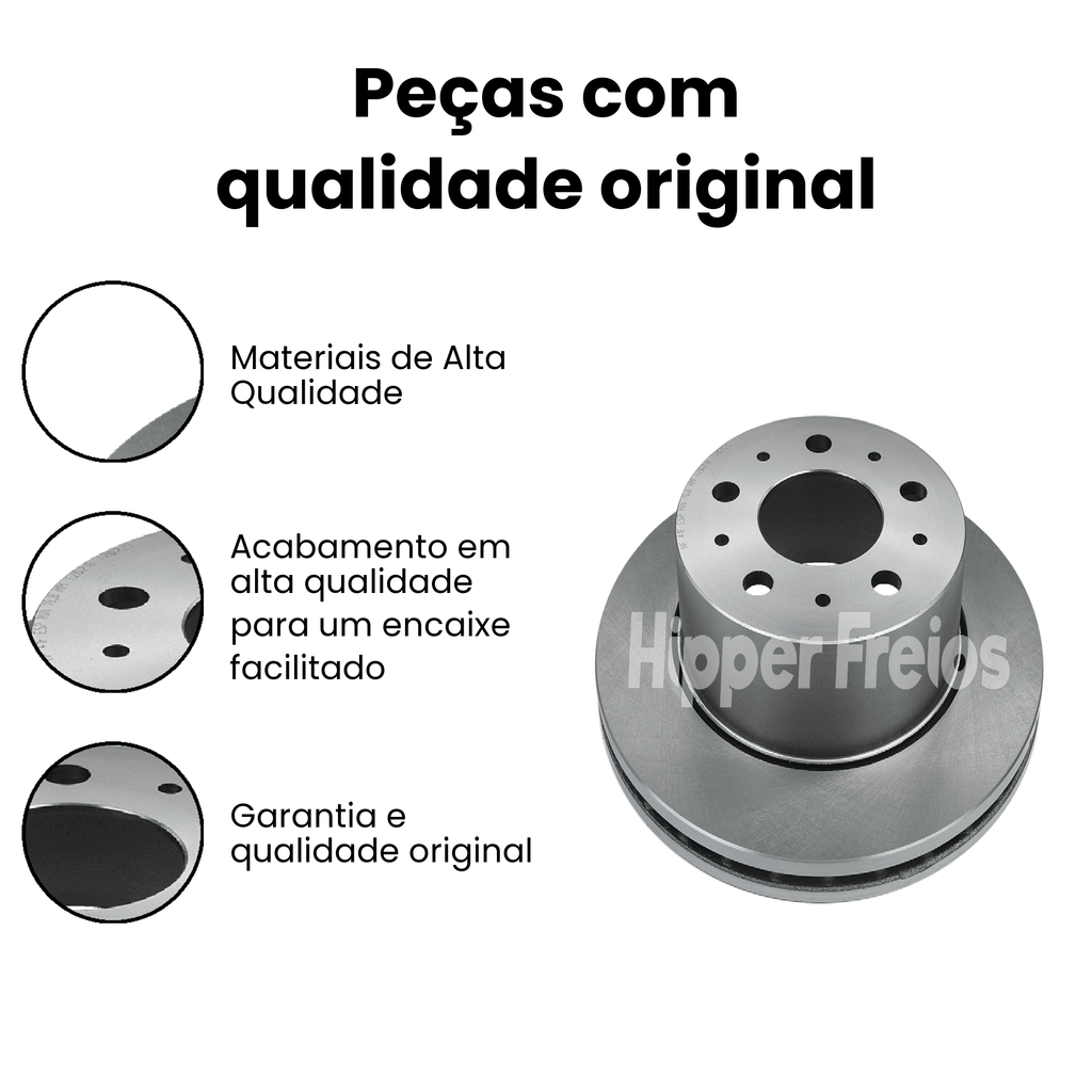 Disco Freio Tras Ventilado Peugeot Boxer 2.3 2.5 2.8 2.0 Die - Imagem 3