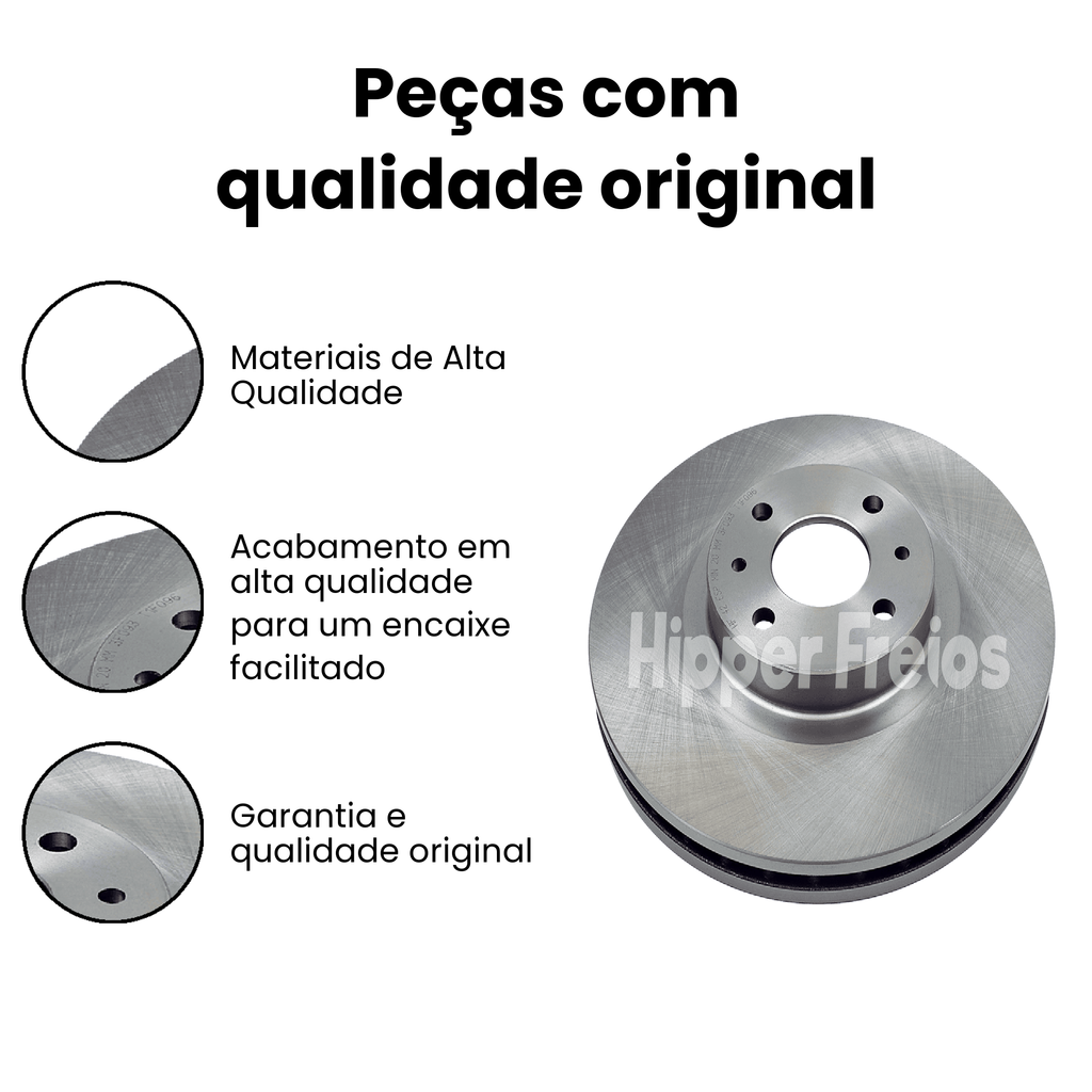 Par Disco Freio Diant Ventilado Fiat Argo Cronos 1.0 1.3 1.8 201 - Imagem 3