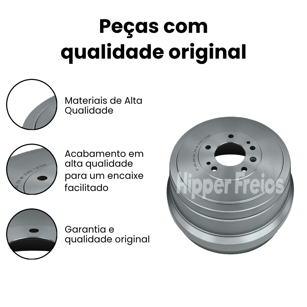 Tambor Freio Tras Fiat Toro 1.3 1.8 2.0 16V Flex Diesel 2016 - Imagem 3