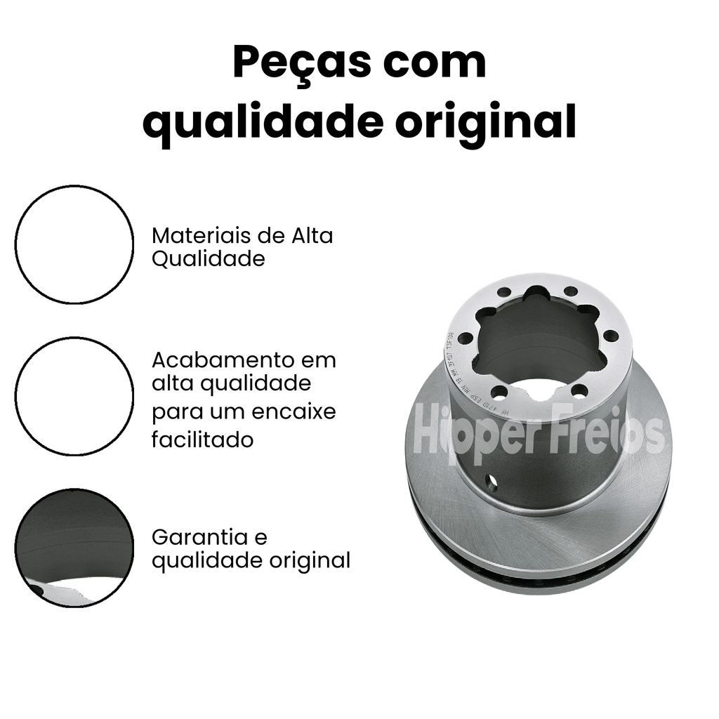 Disco Freio Tras Ventilado Mercedes Sprinter 310 311 312 313 - Imagem 3