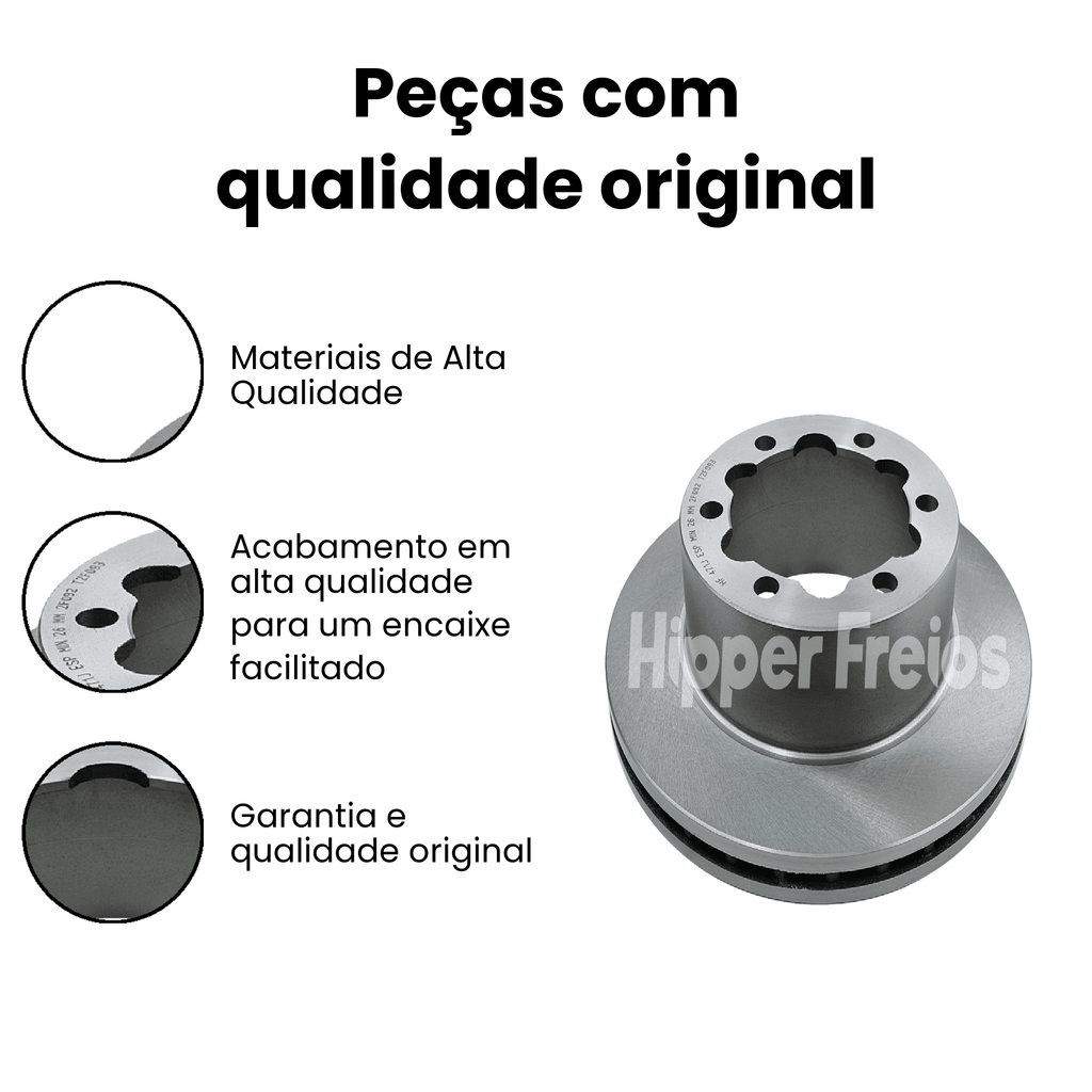 Par Disco Freio Tras Ventilado Mercedes Sprinter 413 415 515 200 - Imagem 3